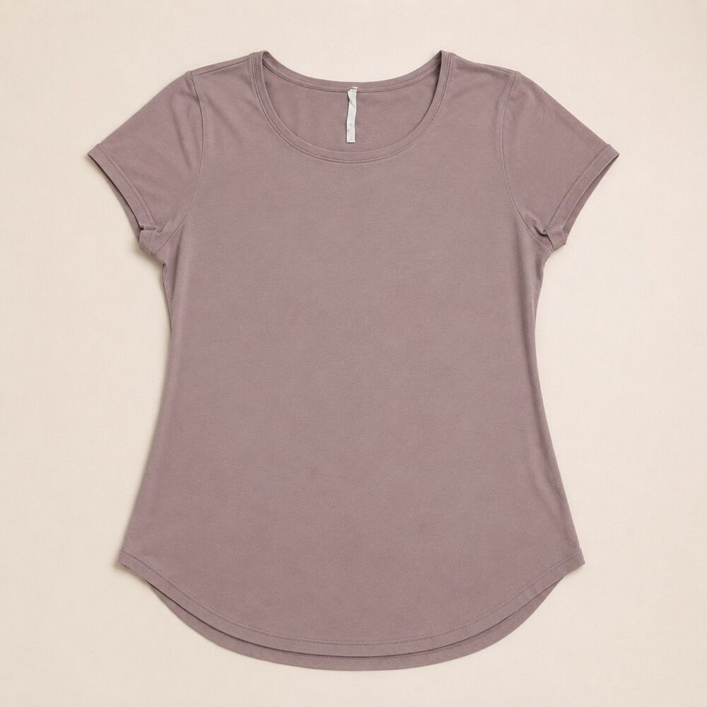 Lululemon Dusty Mauve Pima Cotton Scoop Neck Short Sleeve Tee Size 6